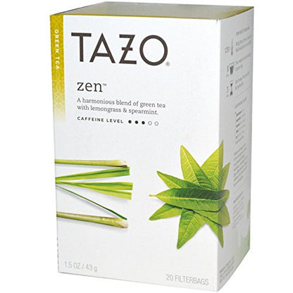 Tazo Assorted Tea Sampler 20ct Calm Chamomile, Passion, Zen Green Tea, Pack Of 3