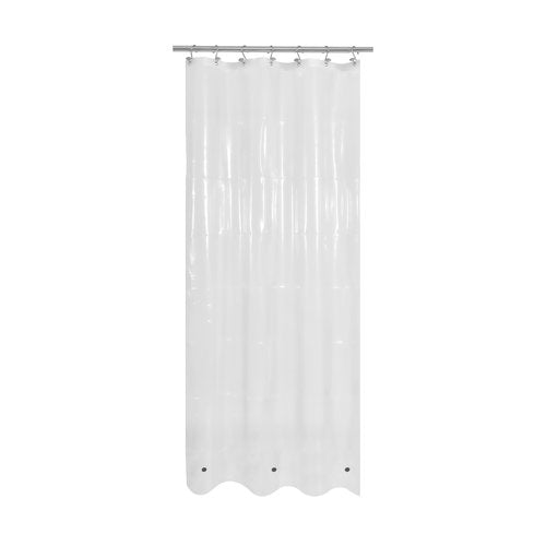 Mrs Awesome Stall Shower Curtain Liner 36x72, PEVA Plastic Shower Liner for Bathroom Lightweight & Waterproof, 36 x 72, Clear