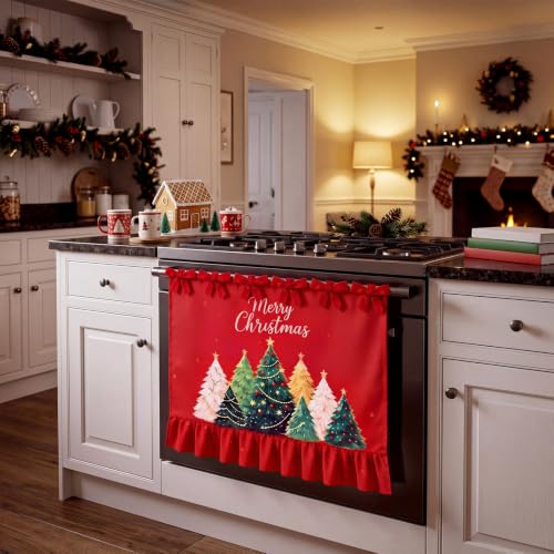 Fall Oven Skirt Pumpkin Oven Curtain 4-Piece Seasonal Kitchen Decor - Fall Style