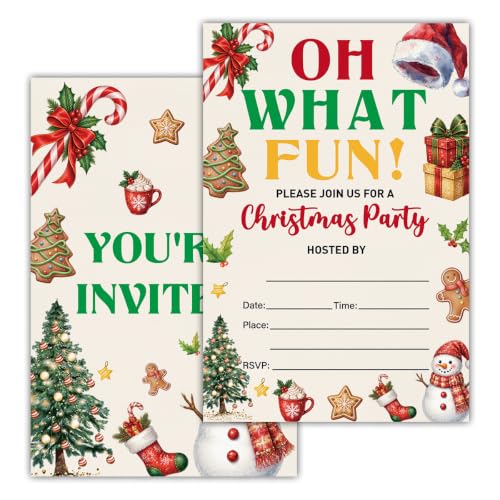 Winter Party Invitations Christmas Party Invitations YO11 Set of 20 Cards & Envelopes