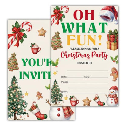Winter Party Invitations Christmas Party Invitations YO11 Set of 20 Cards & Envelopes