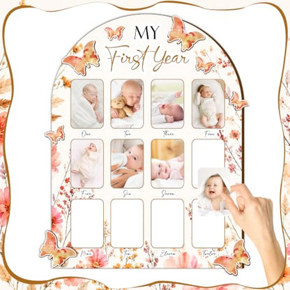 Fall Baby First Year Milestone Photo Board - 12 Months Memory Display