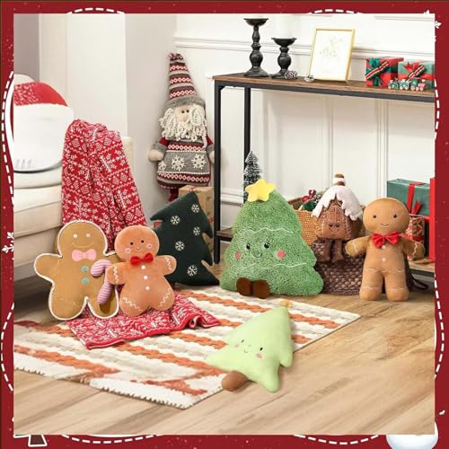 Cute Green Tree Plush Pillow 17.7in Decorative Sofa Cushion