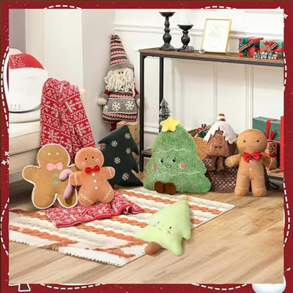 Cute Green Tree Plush Pillow 17.7in Decorative Sofa Cushion