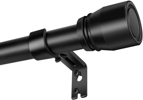 Matte Black Curtain Rods by [Brand Name] - Heavy Duty Adjustable 30-90 Inch, 2 Pack for 30-84 Inch Windows