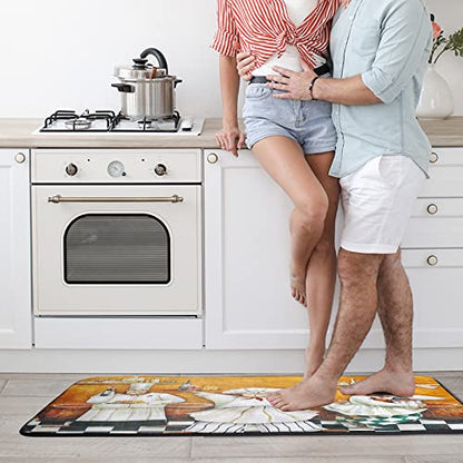 Non-Slip Kitchen Rugs and Mats - Washable Fat Chef Decor 39x20 Inches