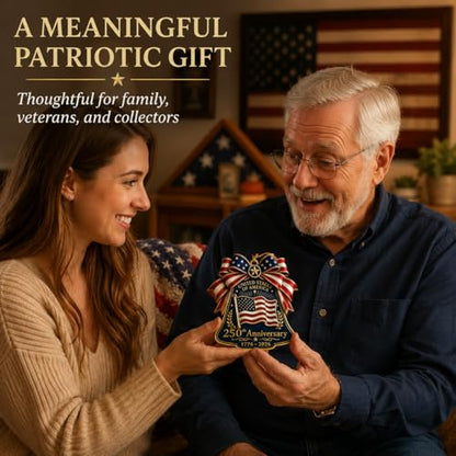 Patriotic Bell Ornament - 250th Anniversary Christmas Decoration, Wooden American Flag, Double-Sided 2026 Keepsake