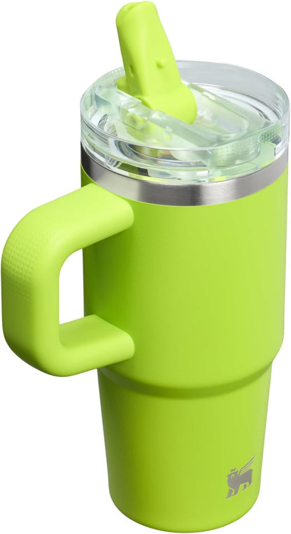 STANLEY Quencher ProTour Tumbler - 14 oz Insulated Stainless Steel Cup with Flip Straw & Handle | BPA-Free | Chartreuse