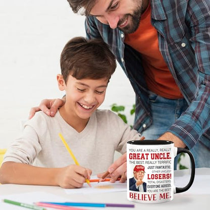 Funny Uncle Ceramic Mug 11oz - Father's Day, Birthday Gift from Niece or Nephew