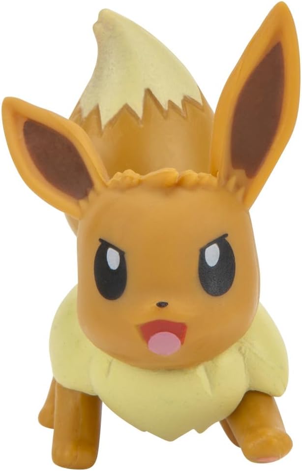 Pokemon Battle Ready 8-Pack Toy Set - Includes 4.5" Ponyta & 2" Pikachu, Eevee, Wooloo & More - Perfect Gift for Kids