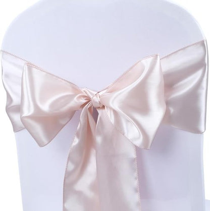 Babenest Satin Chair Sashes - Upgraded 30 Pcs Ribbons & Bows for Weddings & Events | Champagne