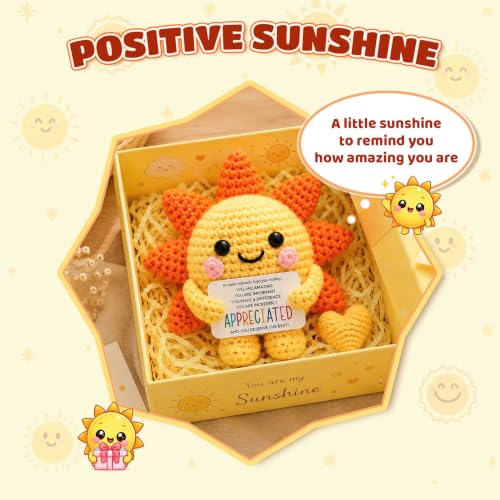 Positive Crochet Sunshine Gift for Women You Are Appreciated Variation of THIS listing