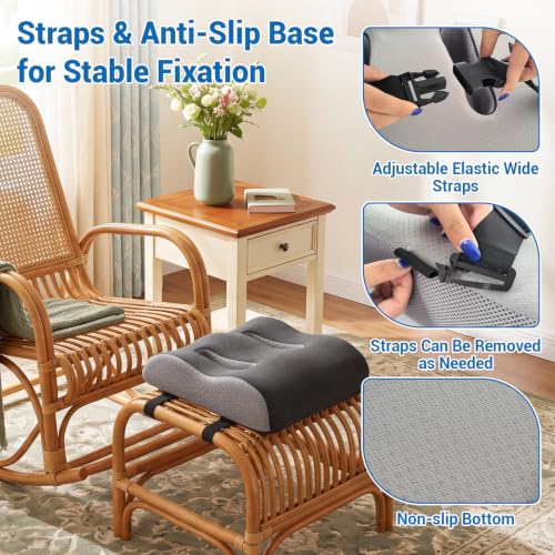 Ergonomic Memory Foam Recliner Leg Rest Cushion with Breathable Vents
