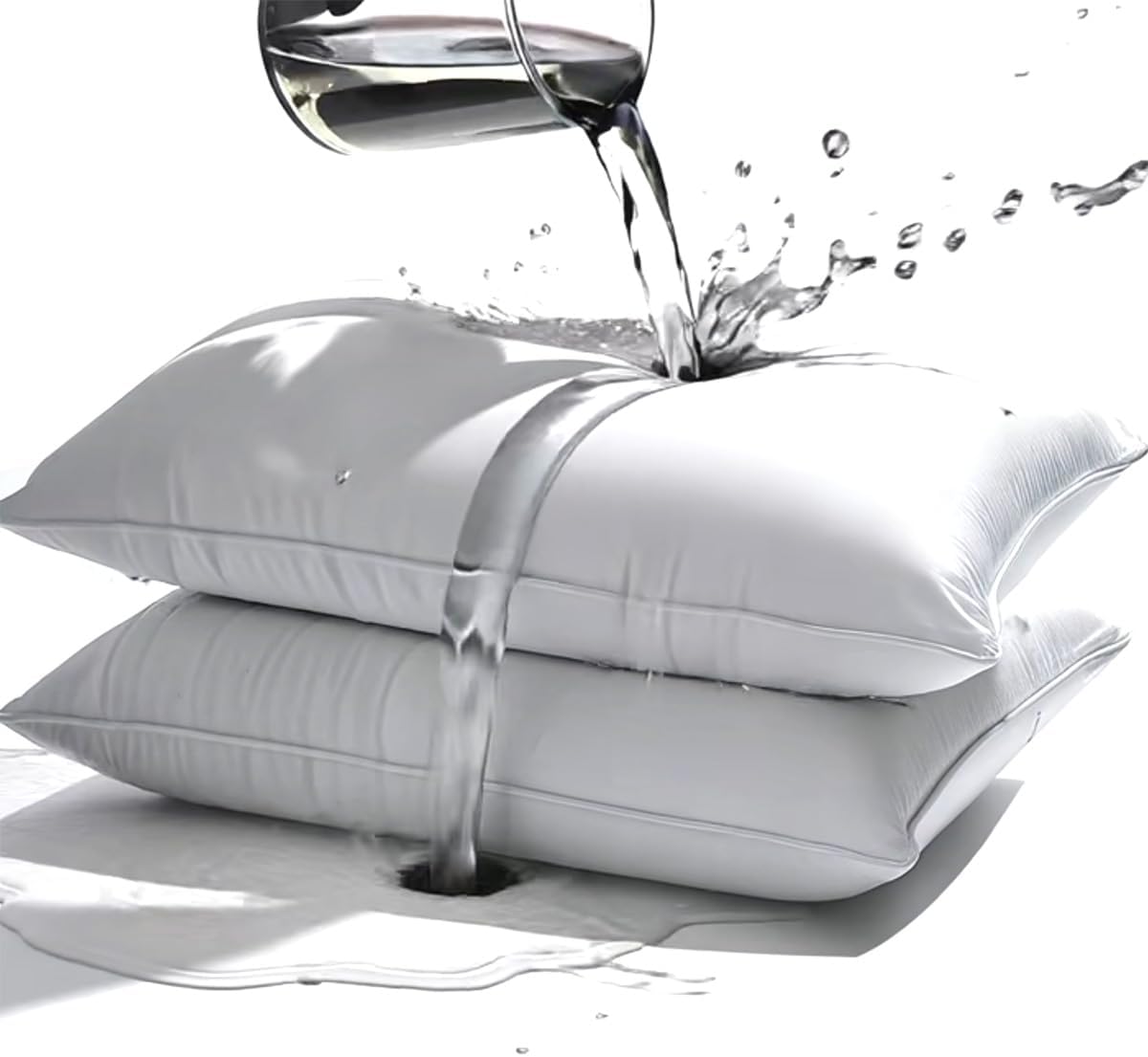 Skiennix Waterproof Pillow Protectors - Queen Size 20x28 Inches | 4 Pack, Soft & Cozy, Dust & Moisture Proof