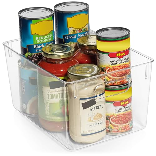 ClearSpace Clear Plastic Storage Bins – Pantry Organizers & Storage Containers, Cabinet Organizer - Home Organization Must Haves for Kitchen, Laundry Room, Office, Closet, Garage & Freezer