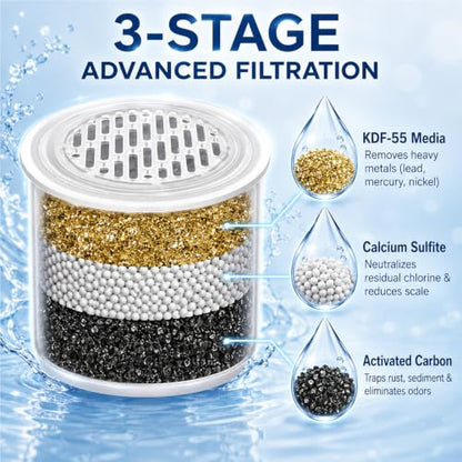 2 Pack Filter Replacement for Canopy Shower Heads - Transparent