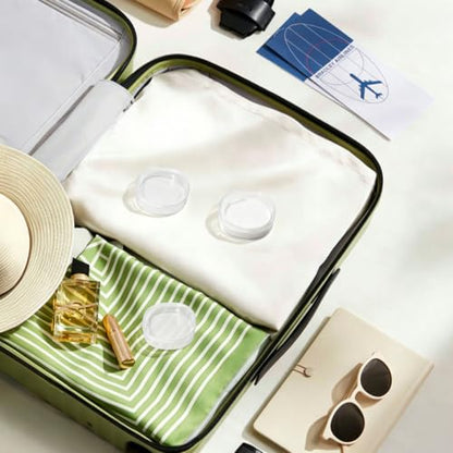 Plastic Cotton Pad Case 4 Pack Airtight Travel Makeup Remover Organizer