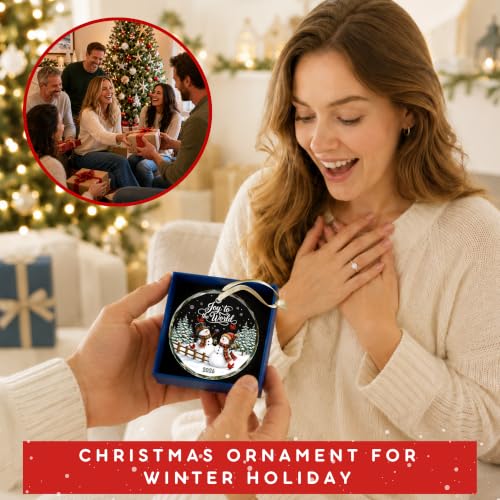 Snowman Christmas Ornament 2026 - Holiday Tree Decor, Keepsake