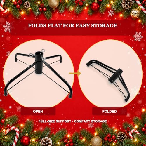 Heavy Duty Folding Christmas Tree Stand for 4-7 FT Artificial Trees