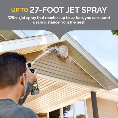 Hot Shot Wasp & Hornet Killer Spray, For Insects Eliminates the Nest, Sprays Up To 27 Feet, 14 fl Ounce, 2 Pack