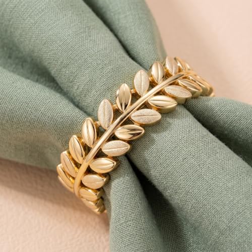 2 Pack Golden Olive Leaf Curtain Tiebacks Holdbacks Holders - Variation 021