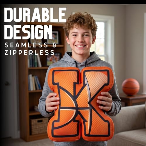 Personalized Basketball Throw Pillow - Coaches & Fans Gift, 16 Inch Plush Decor