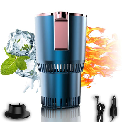 Smart Car Cup Cooler and Warmer, 2-in-1 Car Heating Cooling Cup, 12V-Car Heating Mug, Heating and Cooling Car Cup Holder, with Digital Display (Blue)