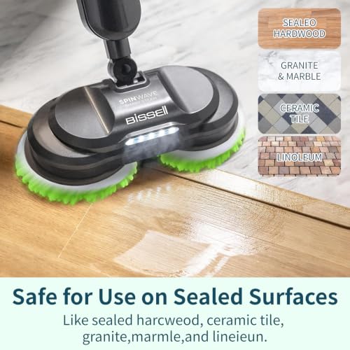 4-Pack Floor Scrub Brushes and Chenille Pads for Bissell Spinwave Mop 20393 2307