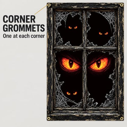 Halloween Monster Eyes Window Cover Set - 2 Pack, 31.5 x 47.2 inches