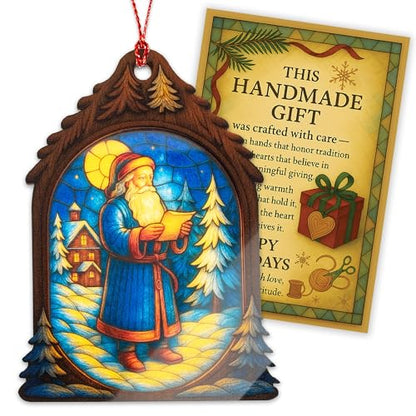 Funny Christmas Santa Ornaments 2025 - Santa Tree Decorations - Old World Holiday Decor - Nostalgic Style - Xmas Ornament Bs