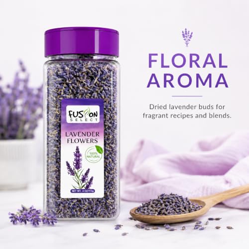 Dried Lavender Flowers for Tea & Crafts - 4 Oz Natural Lavender Buds