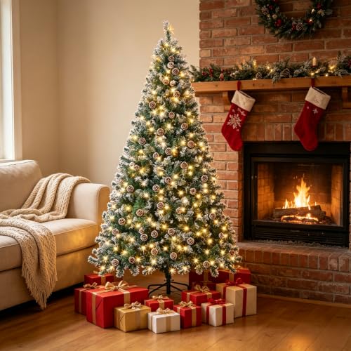 6 FT Pre-Lit Artificial Christmas Tree with 250 LED Smart RGB Lights - App & Remote Control