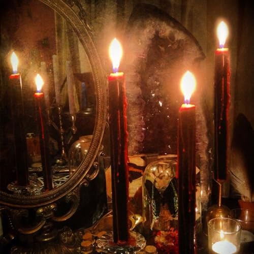 Halloween Bleeding Taper Candles - Vampire Tears Effect, Set of 6