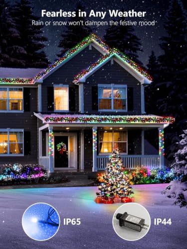 300 LED Outdoor String Lights 100FT Warm White with Remote & Timer, Waterproof Fairy Lights for Patio & Xmas