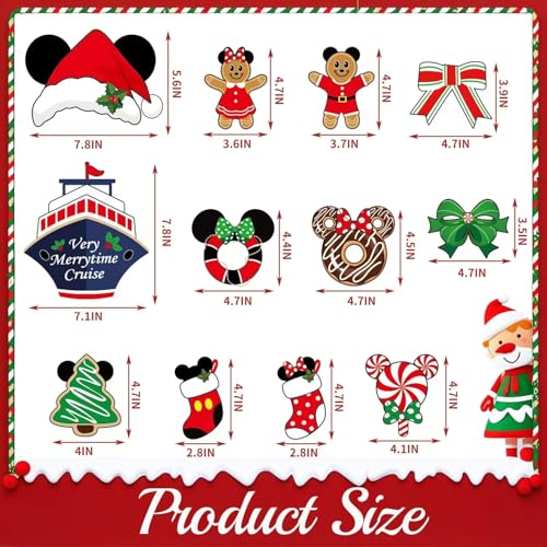 Interesting Christmas Cruise Door Magnets - 12 Pcs Reusable Holiday Decorations