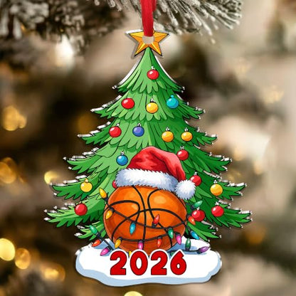 Basketball Christmas Ornament - Sports Gift for Boys, Him, Friends - 2026 Decoration