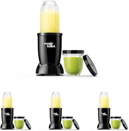 Magic Bullet® Blender Set - 7-Piece 250W Compact Blender & Food Processor for Smoothies & Sauces - Silver