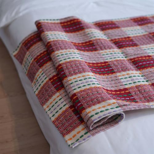 Dark Brown Textured Woven Bed Runner 26x98in with Pillow Cover Set - Modern Bedroom Decor