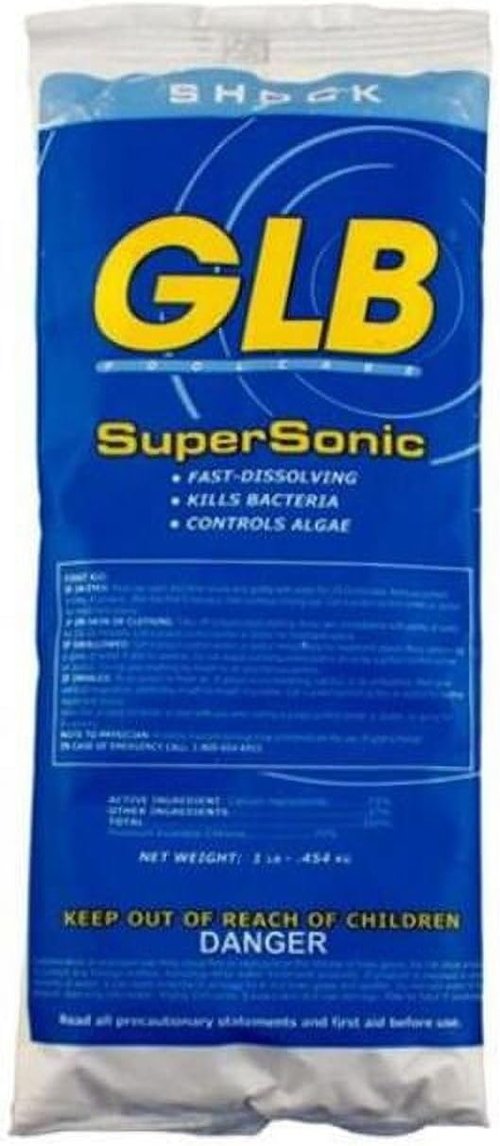 GLB Calcium Hypochlorite Pool Shock - Fast-Acting 1-Pound Chlorine Treatment