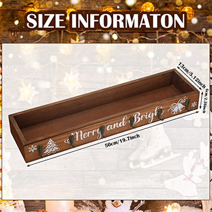 Wood Christmas Stocking Holder Box with 6 Hooks and Jingle Bell - Variation of THIS listing