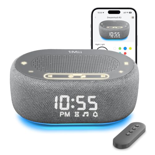 White Noise Machine with Alarm Clock - Sleep Aid & Bedside Speaker