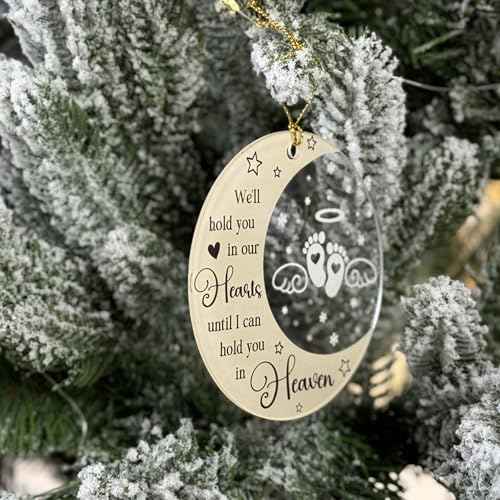 Baby Memorial Gift - Infant Loss and Miscarriage Ornament for Christmas Tree - Stillborn Angel Sympathy Gifts for Mom/Dad (H50)