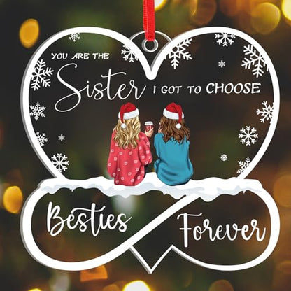 Friendship Christmas Ornament Acrylic Sister Variation of THIS Listing