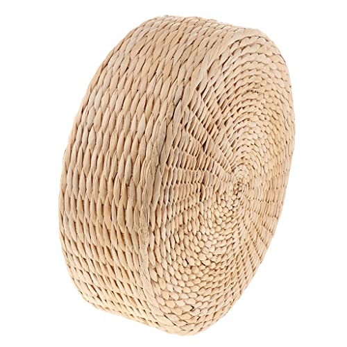 Meditation Floor Cushion Seat Pillow Natural Straw & Sponge Rustic Japanese Style