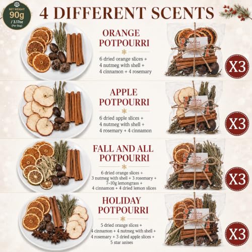 Fall Simmer Potpourri Bowl Set with 4 Scented Bags - Stovetop & Firepit Decor - Cute Variation of THIS listing