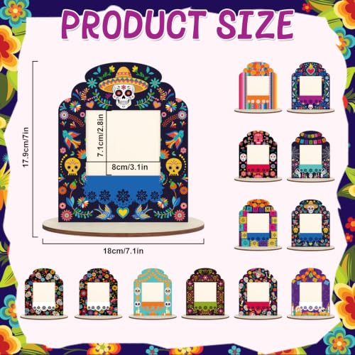 Muertos Dia De Los Muertos Picture Frame Large for Altar Decorations - Set of 12