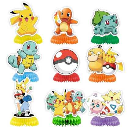Anime Birthday Party Supplies Honeycomb Centerpieces Set - Decor