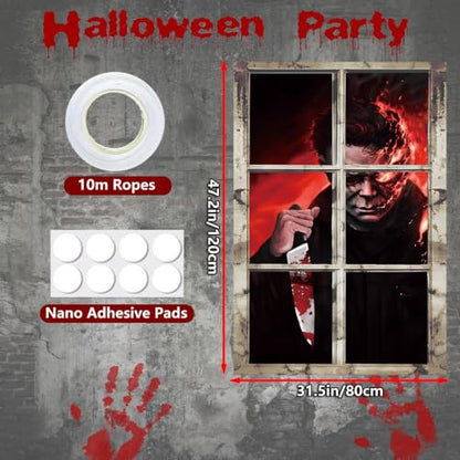 Halloween Horror Window Cover - Horror Curtain for Windows & Doors - Variation: Horror