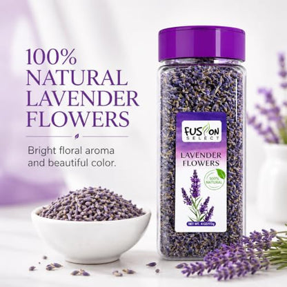 Dried Lavender Flowers for Tea & Crafts - 4 Oz Natural Lavender Buds