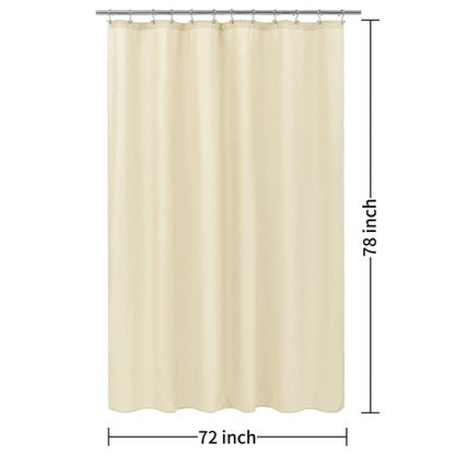 ALYVIA SPRING Long Fabric Shower Curtain Liner Waterproof - 72" x 78", Soft & Lightweight Long Shower Curtain with 3 Magnets, Machine Washable - 72x78, Cream